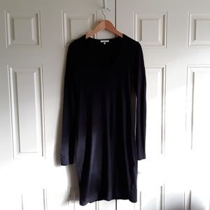 James Perse Black Midi Dress